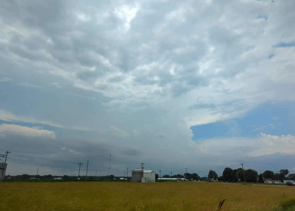 Updraft southwest of Wayland Missouri on the evening of June 11, 2026